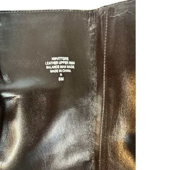 Nine West Tall Brown Leather Boot with 3" Stacked Heel, Size 8 - Picture 10 of 10